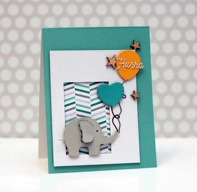 코끼리 동물 금속 절단 다이 스텐실 스크랩북 Diy 앨범 스탬프 종이 카드 엠보싱 장식 공예 칼 금형