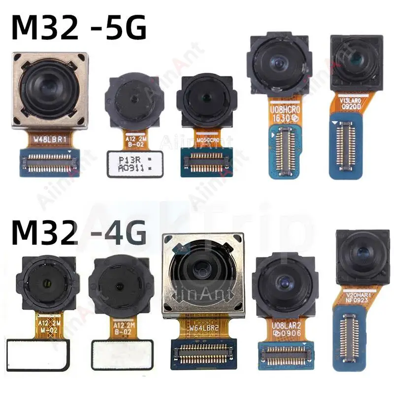 

Aiinant Macro Depth Wide Main Small Front Selfie Back Rear Camera Flex Cable For Samsung Galaxy M32 4G 5G M325F M326B