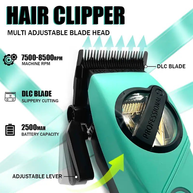 WMARK Trimmer Professional Hair Clippers Gift for barber Electric High-End Trimmer for Men 5 IN 1 NG-TB001 NG-8613T NG-8637 Kit - Image 2