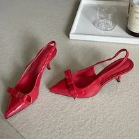 Eilyken New Design Slingbacks Butterfly-knot Women Pumps Sexy Pointed Toe Thin Heels Stripper Party Shoes Large Size 35-43 - Image 3
