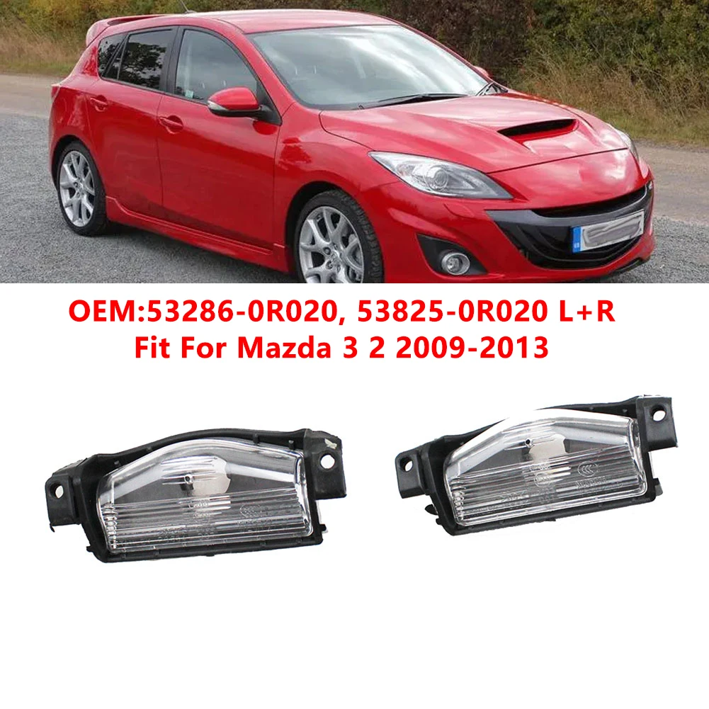 

2Pcs Plastic License Plate Light Rear Bumper Lamp Housing Cover For Mazda 3 2 2009-2013 Accessories For Vehicles