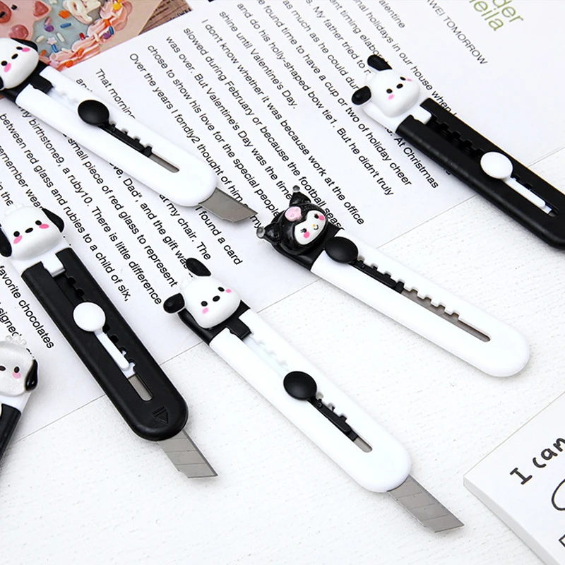 

Sanrio Cinnamoroll Pachacco Kuromi Kawaii Cartoon Art Knife Student Learning Tools for Disassembling Delivery Knives Paper Knive