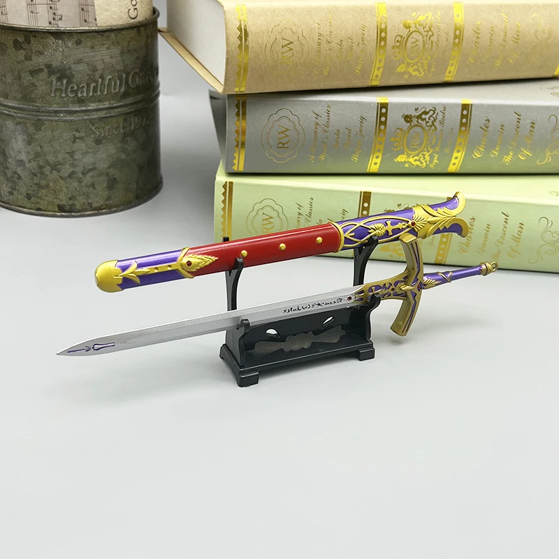 23cm Caliburn Sword Altria Pendragon Fate Stay Night Game Anime Merchandise 1:6 Metal Weapon Model Home Ornament Craft Equipment