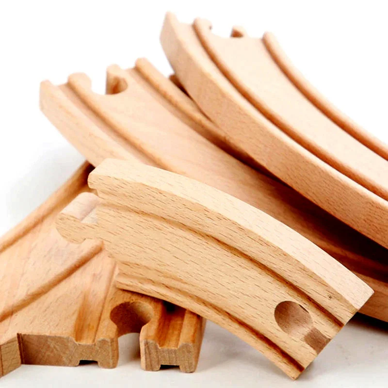 Pista di legno giocattoli ferroviari accessori per binari del treno in legno di faggio adatti a Biro tutti i binari di marca giocattoli educativi per bambini