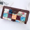 Women's Leather Clutch Bag Leather Stitching Long Wallet Mobile Phone Wallet Leather Iron Frame Wallet 5