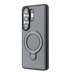 Ultra Luxury Leather Case with Holder - Galaxy S23 Ultra (GRAY)