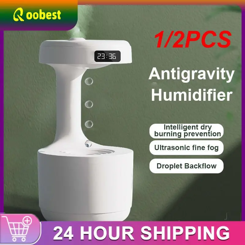 

1/2PCS Anti Gravity USB Air Humidifier Ultrasonic Air Purifier 800ML Levitating Water Drops Mist Maker Fogger Perfume