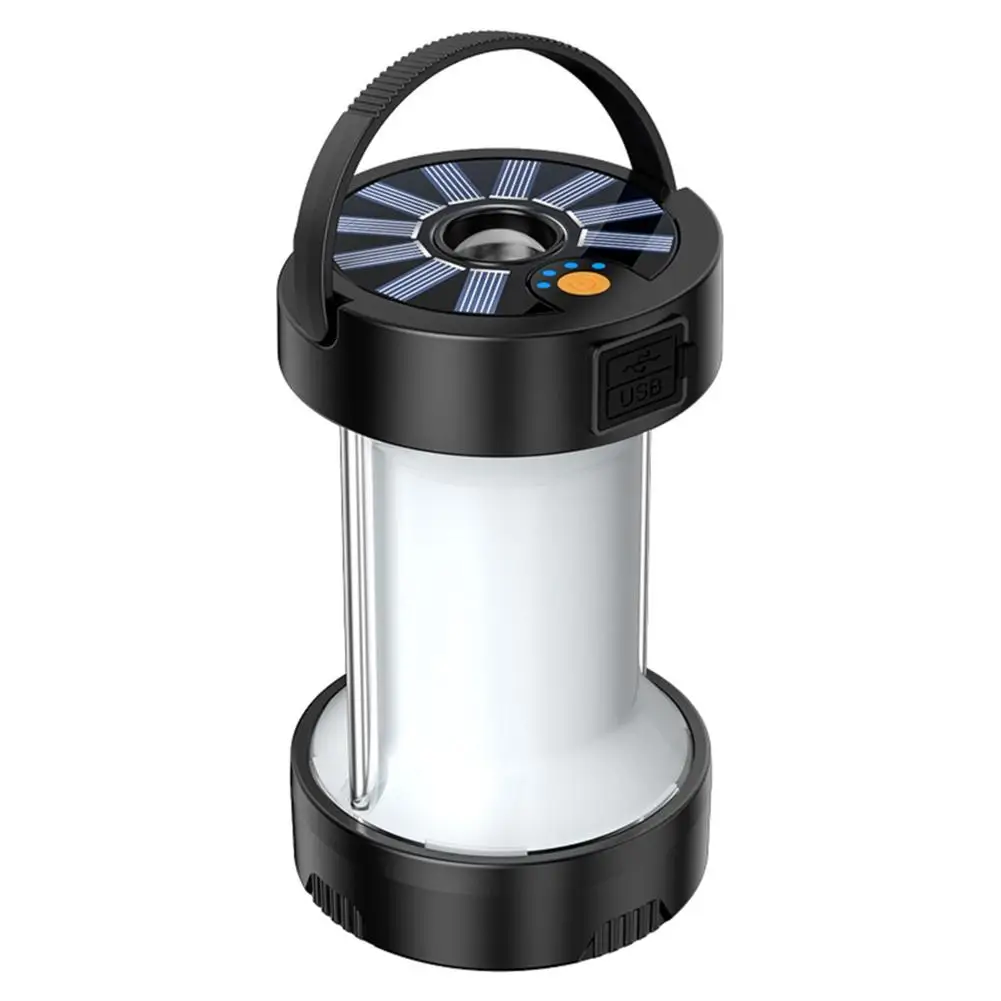 

1PCS LED Camping Light USB Rechargeable Portable Solar Camping Lantern Magnetic Flashlight Emergency Lamp Outdoor WorkLighting
