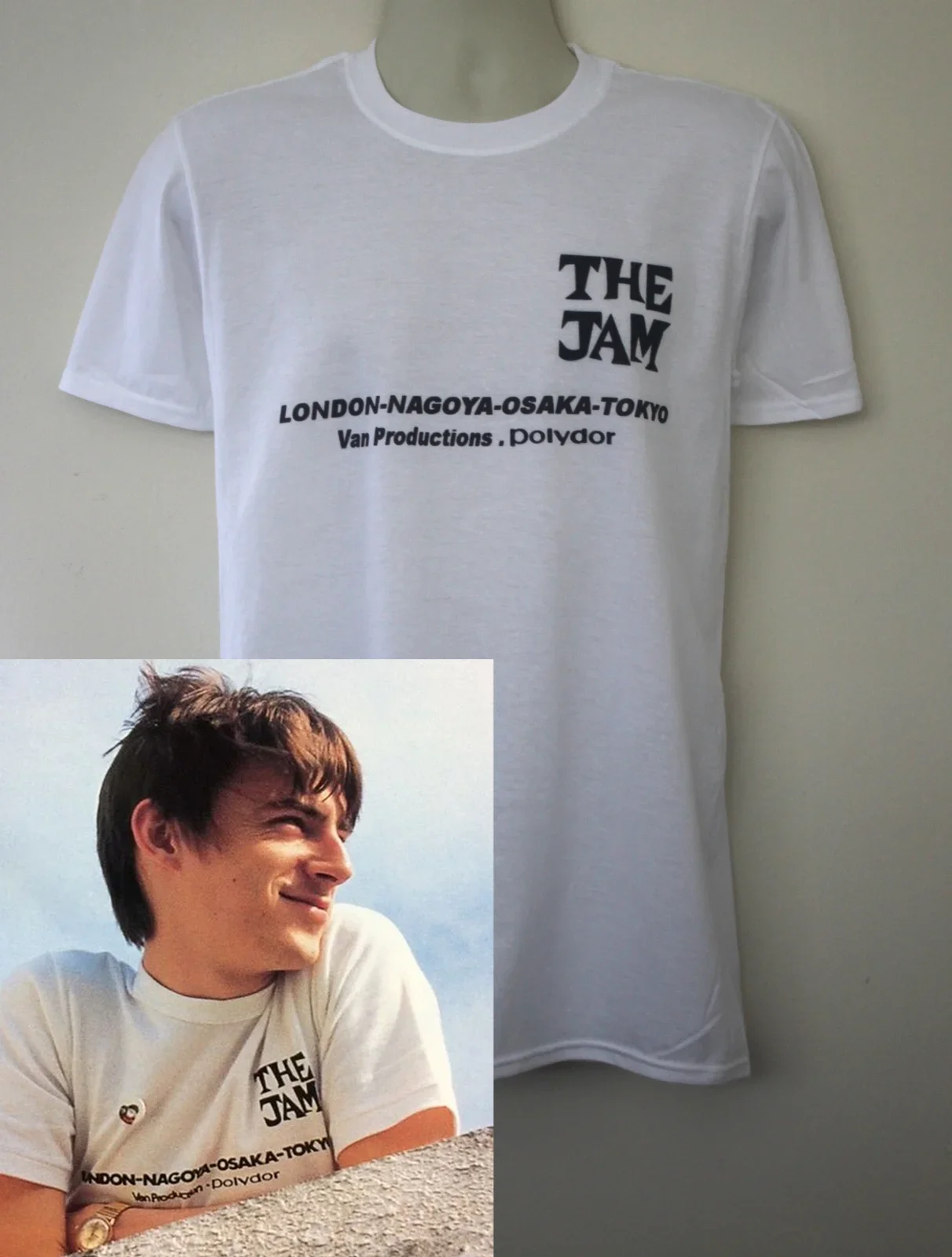 The Jam 1980 Tour T-Shirt Indossata Da Paul Weller Clash Style Consiglio Band Who
