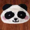 Cute Panda Wool Plush Cushion Carpet Soft Imitation Panda Animal Shape Rug Bedroom Living Room Entrance Door Mat Home Decoration 2