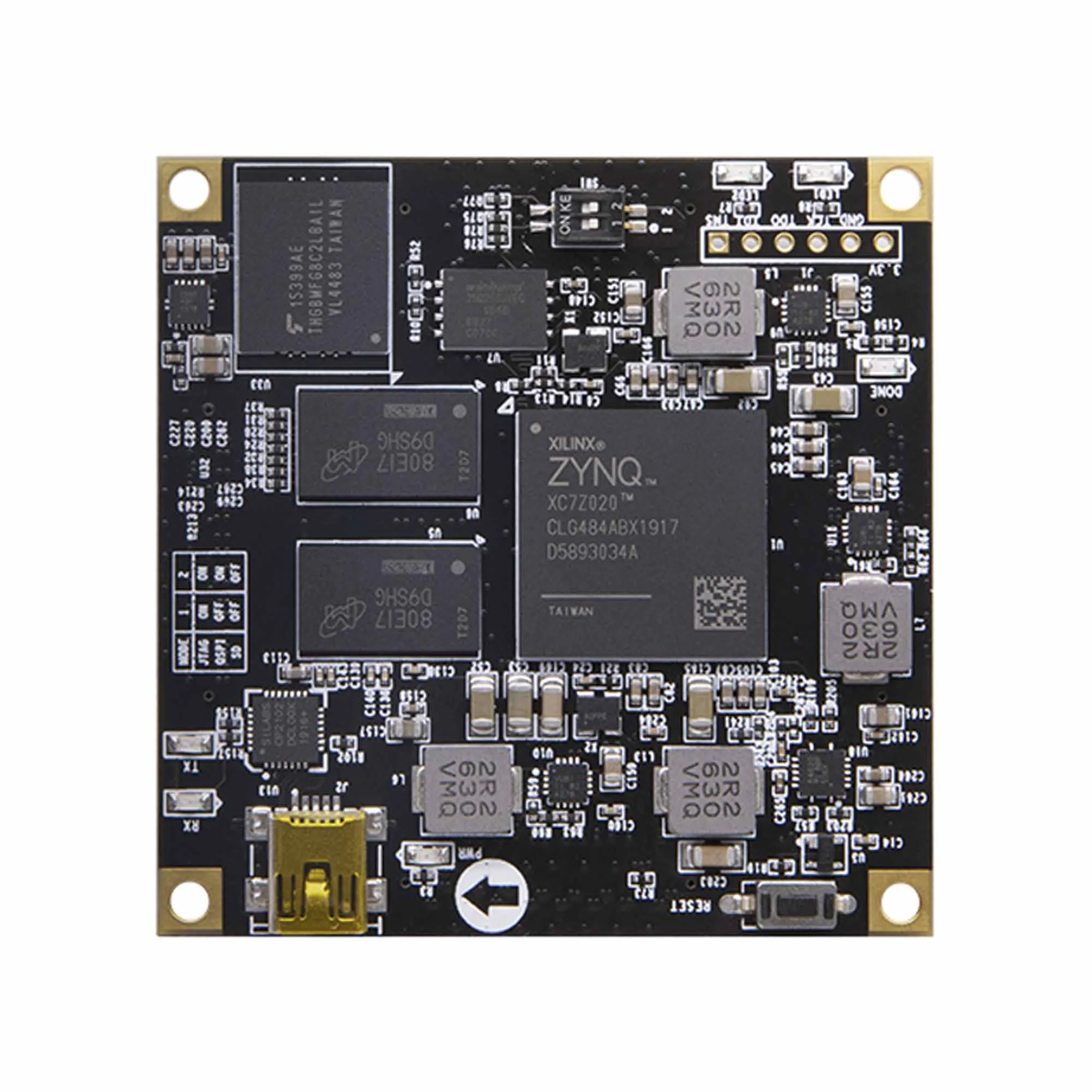 ALINX SoMs AC7021B: XILINX Zynq-7000 SoC XC7Z020 ZYNQ ARM 7020 FPGA Development Board 8G eMMC System on Module