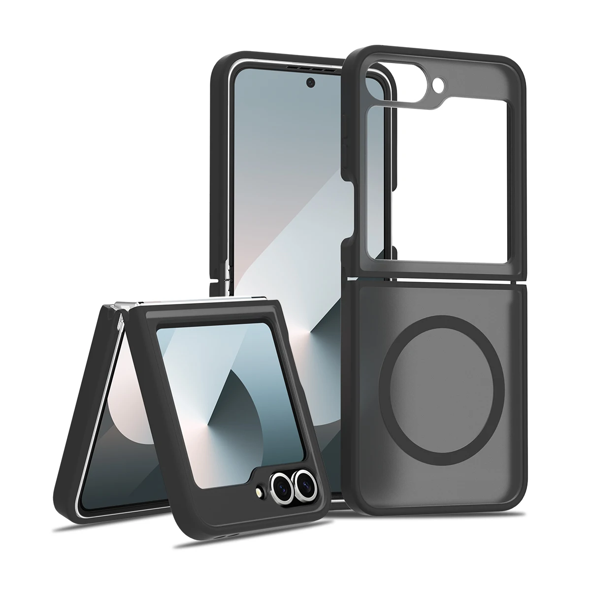 Skin Feel Magnetic Phone Case with Soft TPU Frame & Wireless Charging Back Cover