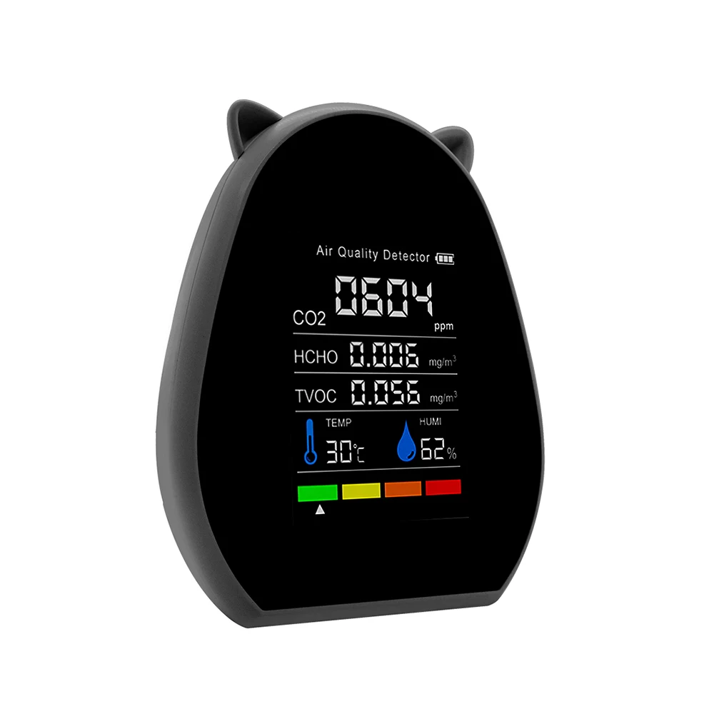 다기능 5in1 이산화탄소 CO2 측정기 공기 품질 모니터 온도 습도 센서 테스터 TVOC 가스 분석기