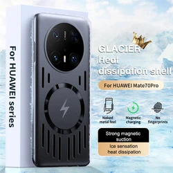 Luxury Matte Heat Dissipation Breathable Magnetic Case - Shockproof Hard Cover for Huawei Mate 40 (BK)