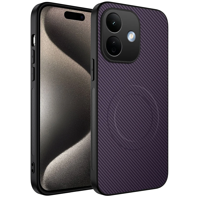 Deluxe Carbon Fiber Textured Frosted Magnetic Phone Case