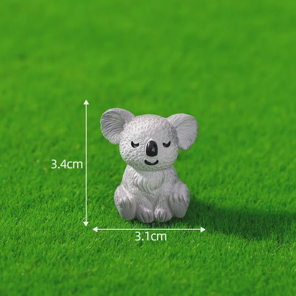 8 Mini Figure Di Koala Per Torte E Decorazioni - Animali In PVC Per DIY E Collezioni