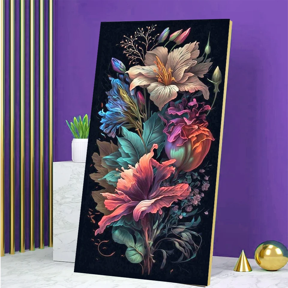 Large Fantasy Lily Diamond Painting New Black Rose 5D Diy Diamond Art Embroidery Full Drill Mosaic Kit Home Decor diamond painting,diamond art painting kit,diamond painting set