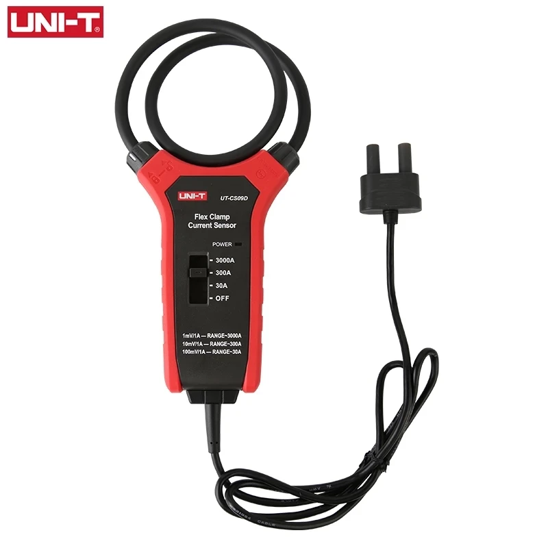 UNI-T UT-CS09D AC 전류 플렉시블 클램프 계량기 플렉스 클램프 센서, 전류계 주파수 계량기 UT206B UT208B 적용 가능, 3000A