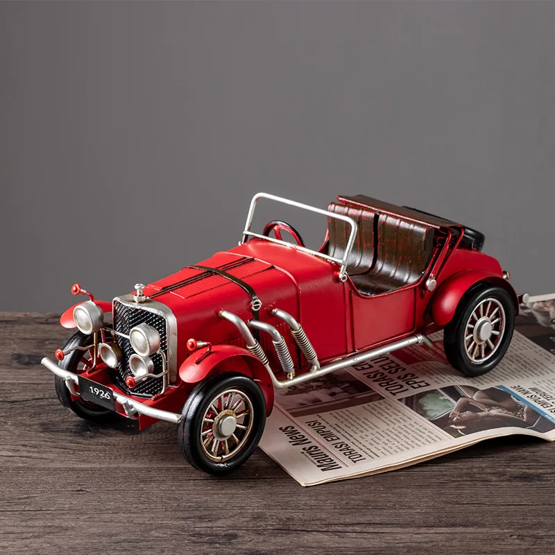 

Vintage Car Model Retro Car Wrought Iron Ornaments Ins Style Home Decoration Creative Wine Cabinet Nostalgic Porch Pendant