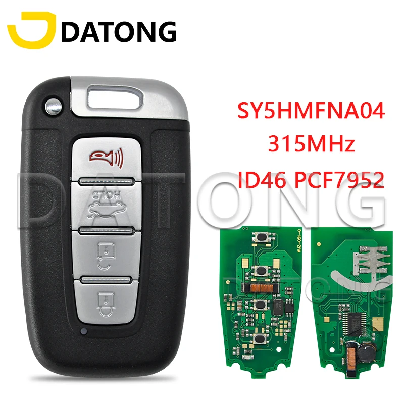 Datong World Car Remote Control Key For Hyundai Elantra Equus Tucson Sonata Kia Forte Soul Rio ID46 PCF7952 315MHz Keyless Entry