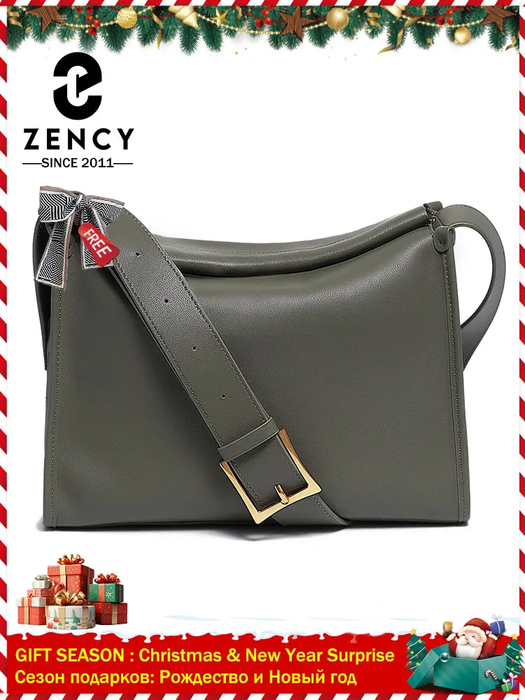 

Zency Women's Handbags Soft Leather Crossbody Bag Satchel Large Capacity Pocket Luxury Designer 2023 With Adjustable Strap Trend