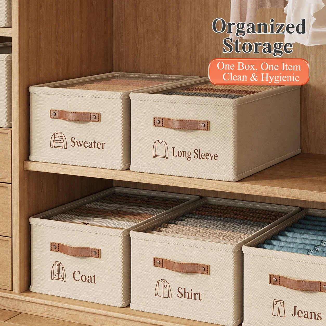 Large Foldable Oxford Fabric Storage Box with Handle