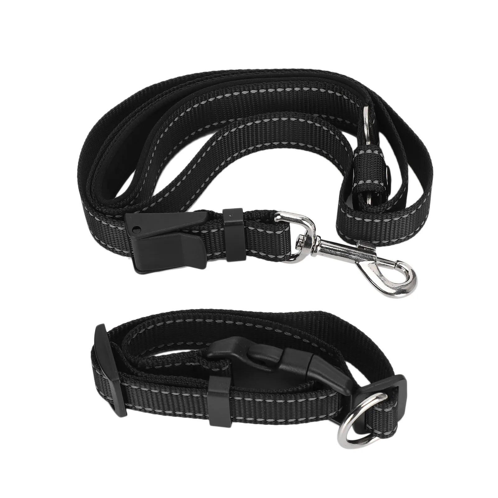 Adjustable Length Pet Safety Car Belt Set Dog Collars with