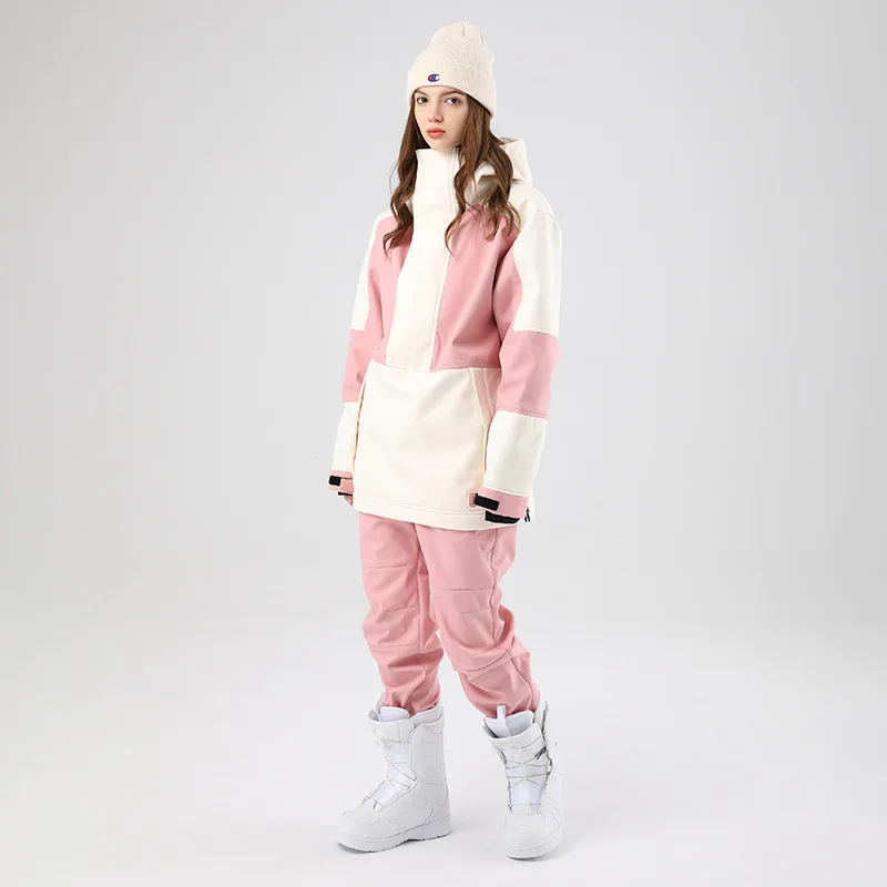 

SEARIPE Ski Suit Set Women Men Thermal Clothing Windbreaker Waterproof Winter Warm Outdoor Jacket Snowboard Coats Trousers