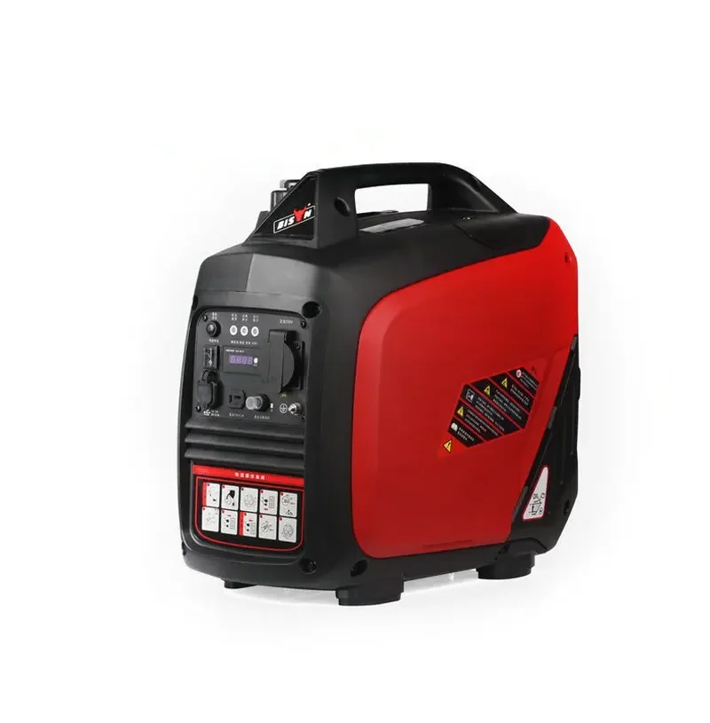 AC220V 80cc 4L 2kw Portable Silent Inverter Gasoline Generator,Hand Pull Start,Digital display,Outdoor Camping Power Supply