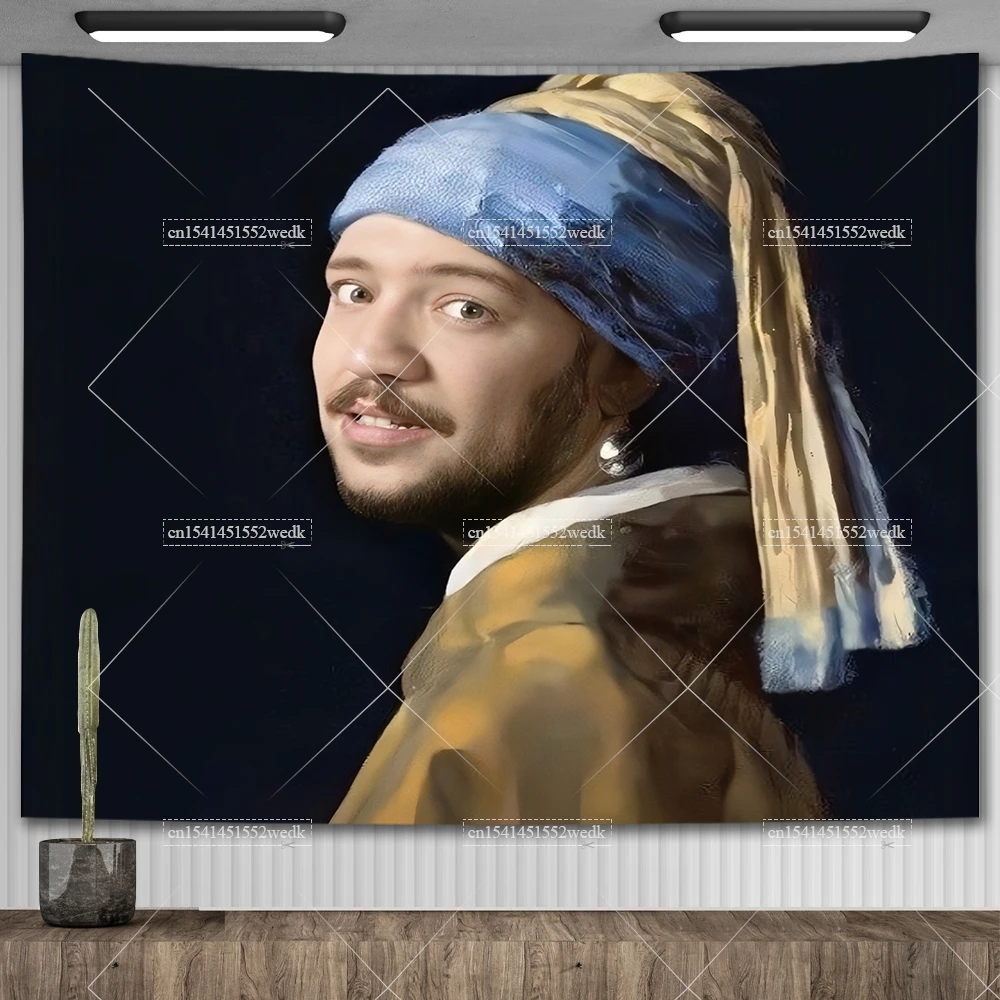 Sal Vulcano Meme Flags Wall Tapestry Funny Impractical Jokers Tapestry Aesthetic Room Decor Party Backdrops Bedroom Wallpapers