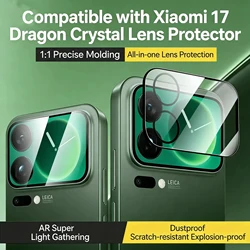 Full Cover Tempered Glass Screen Protector with Camera Lens and Front Protection for Tempered glass (For Xiaomi 17Pro)