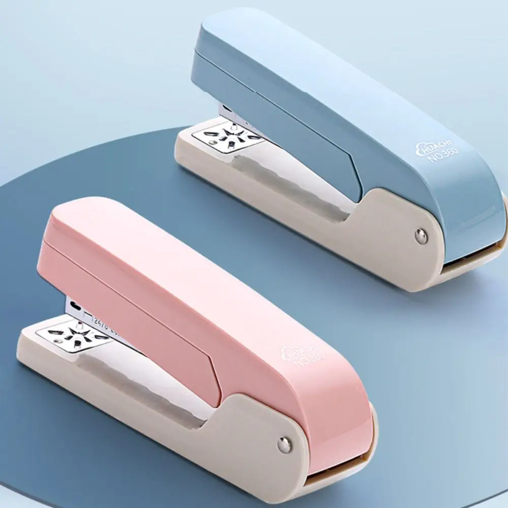 휴대용 금속 스테이플러 360도 회전식 24/6 26/6 스테이플 사용 가능 롱 스테이플러 손쉬운 수동 제본 도구 제본 용품