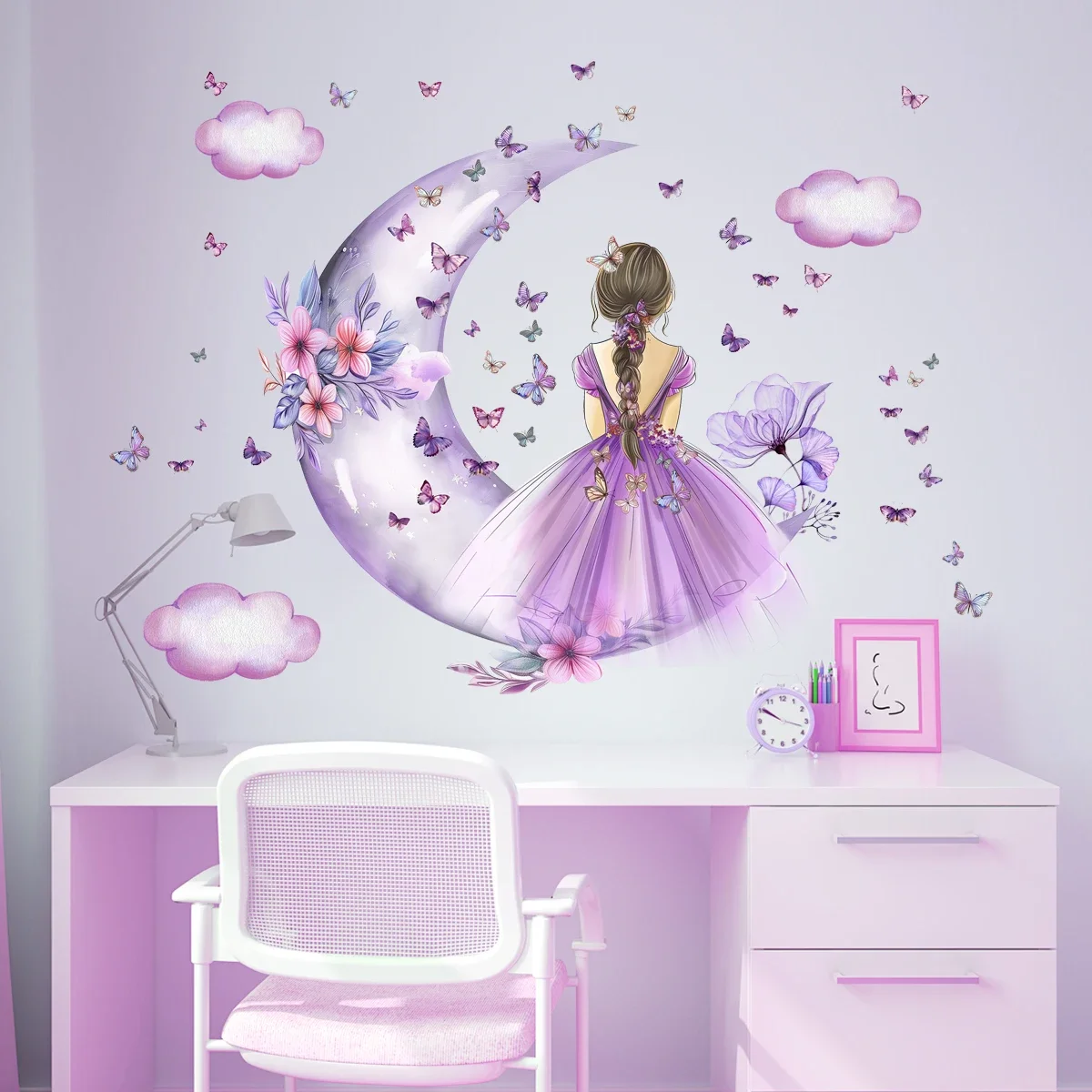Pegatinas De Pared De Globo De Helio Con Nub Para Habitacion De Niños, Decoración De Vinilo