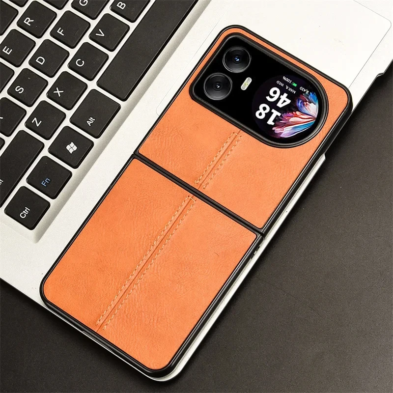 Luxury Calfskin PU Leather Lines Phone Case Cover - Soft Back Cover