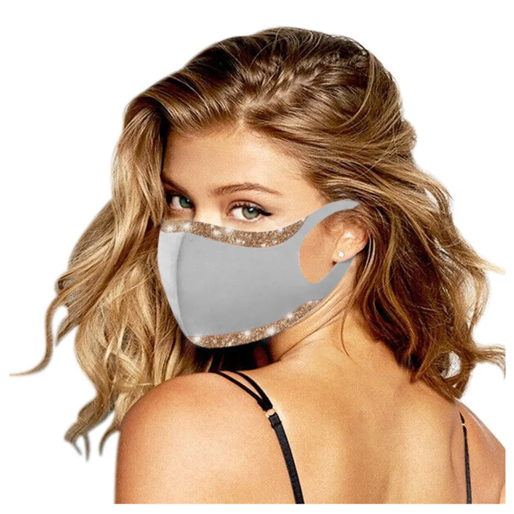 1PC Adult Sequins Windproof Reusable Printed Face Mask 방독면 Mask cazafantasmas 자외선차단마스크 m&aacute;scaras divertidas