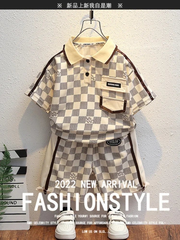 

Boys Summer Suit New Baby Boys Polo Shirt + Pants 2Pcs Children's Casual Sport Set 2 3 4 5 6 7 Years Old