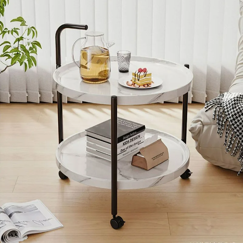 Home Office Kitchen Storage Cart with Wheels Fruit Vegetable Rack 2-Tier Rolling Utility Cart