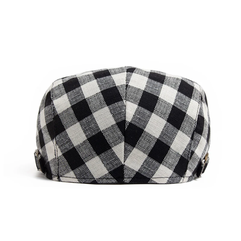 Fashion Plaid Beret Men Women Vintage Visor Flat Cap Spring Autumn Newsboy Hat Casual Female Berets Boina Adjustable casual hat,beret hat,newsboy cap,newsboy hat