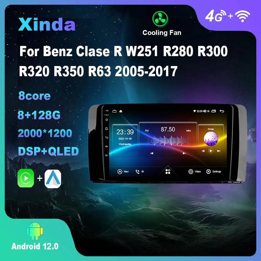 

Android 12.0 For Mercedes Benz Clase R W251 R280 R300 R320 R350 R63 2005-2017 Multimedia Player Auto Radio GPS Carplay 4G WiFi