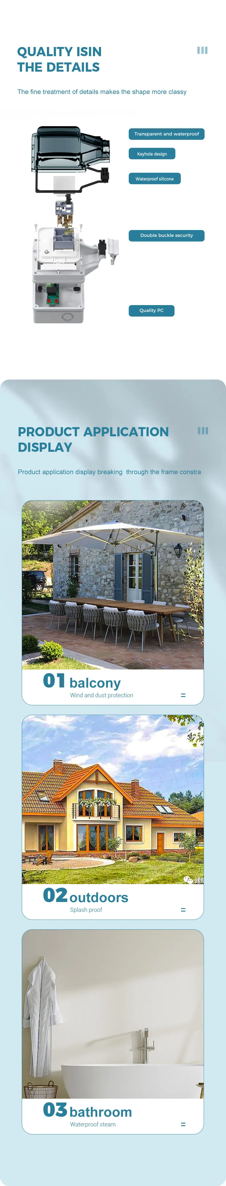 Description Picture 5 of itemAvoir Tuya Smart IP66 Waterproof Socket Wifi Control French Standard Outdoor Dustproof Power Outlets Work With Alexa Google Home