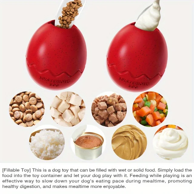 Interactive Dog Toy Dispenser  Dinosaur Egg-Shaped Design   Perfect for Slow Feeding and Playing 2