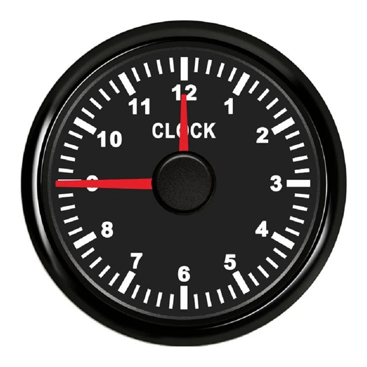 

0-12 Hours Meters 2 Inch 52mm Clock Gauges with Red Backlight Instrument Show Clock Meters for Car Boat Yacht RV 9-32V C