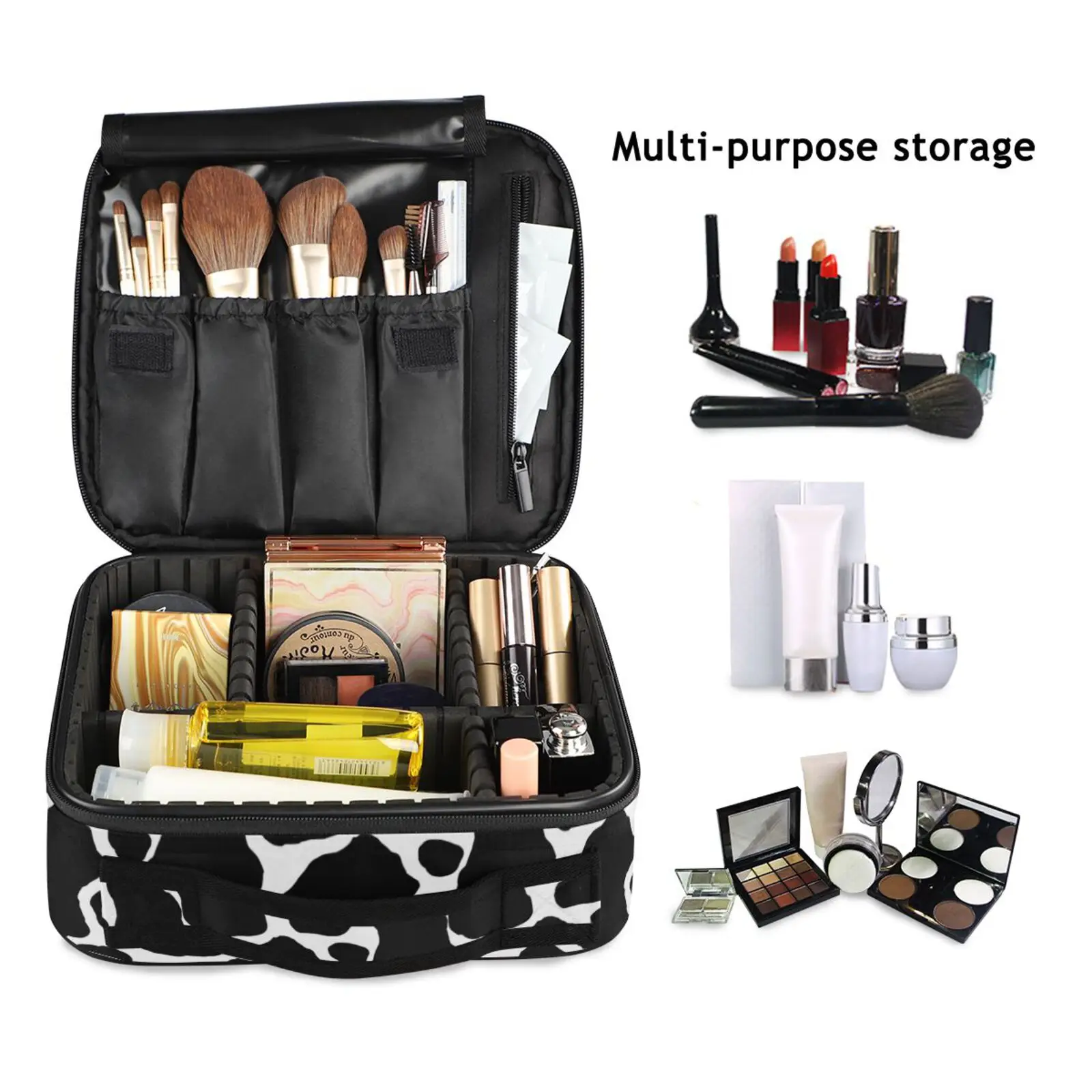Brand Cosmetic Bag Travel Women High Quality Leopard Print Professional Makeup Organizer Bag Female Large Capacity Storage Case