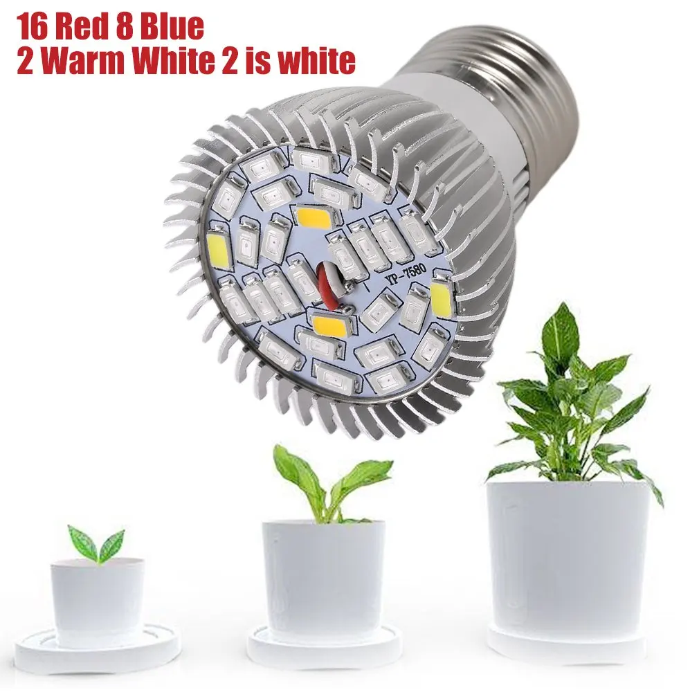 Hot Led Lighting Full Spectrum Led Grow Light E27 10W Led Plant Growing Uv Ir Lamp Per Flower Plant Hydroponics System Aquarium