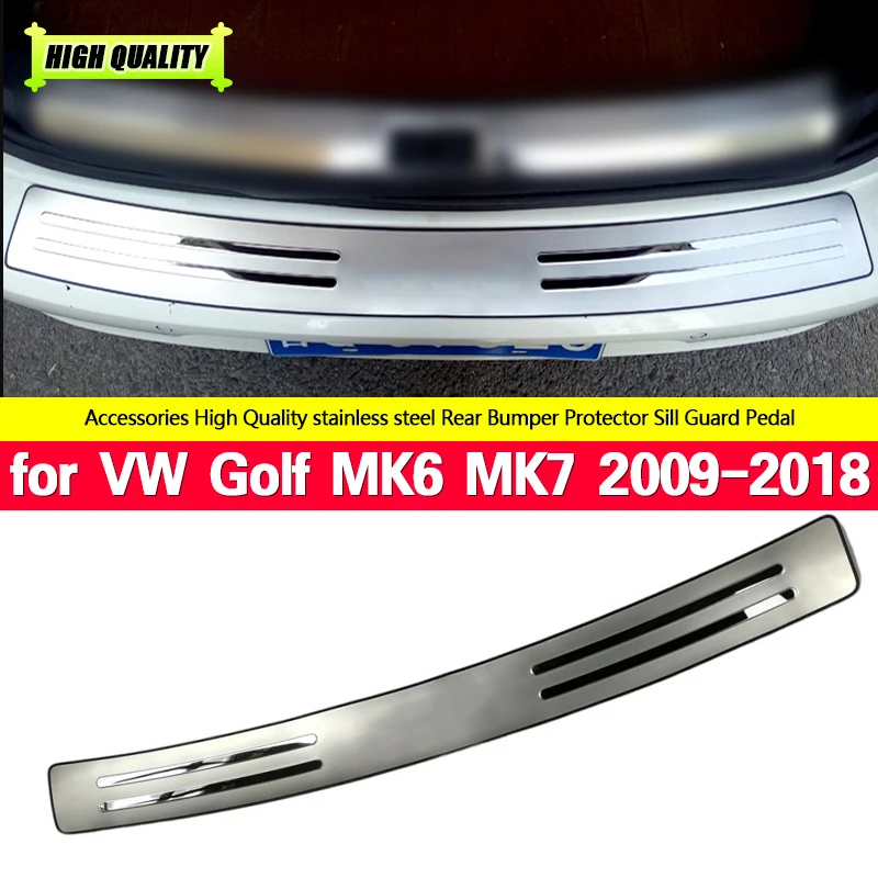 

Stainless steel Rear Bumper Protector Sill Trunk Tread Plate Trim Car Accessories For VW Golf 6 7 MK6 MK7 2009-2013 2014-2018