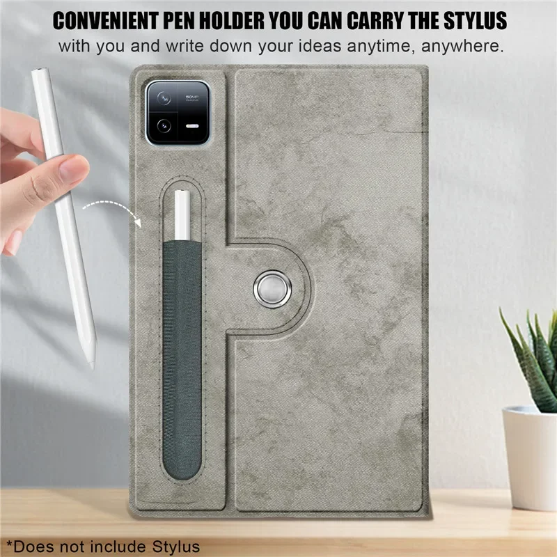 para Xiaomi Pad Capa de Tecido Macio 360 Graus Rotativo Suporte Inteligente para Funda Xiaomi Pad Pro mi Pad 2023 Case 11 Polegadas - Imagem 5