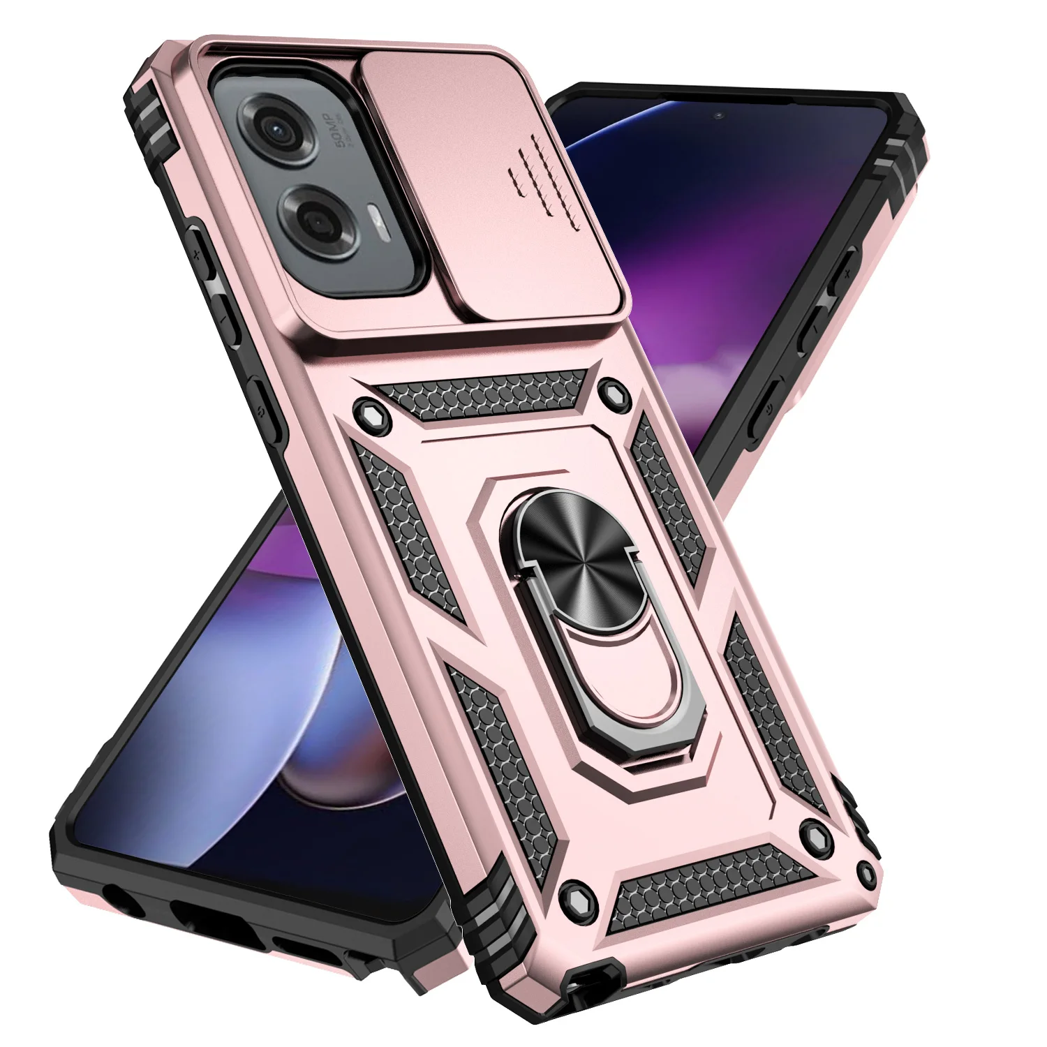 Shockproof Slide Camera Lens Case for Motorola Moto Edge & G Series