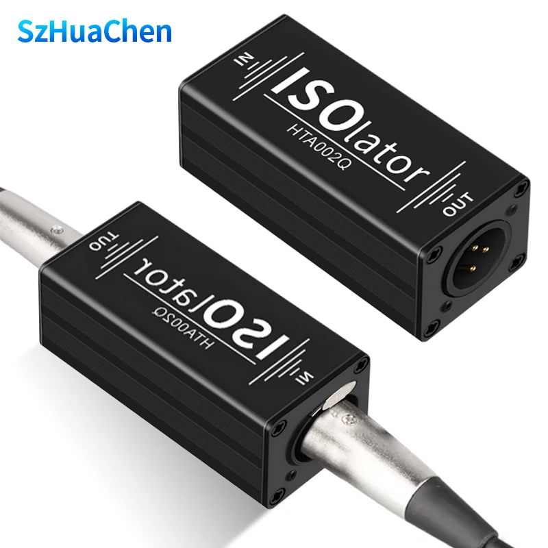 1Pç Isolador de Áudio Mono XLR com Cancelamento de Ruído, Filtro Acústico de Corrente de Áudio, Redutor de Ruído de Áudio