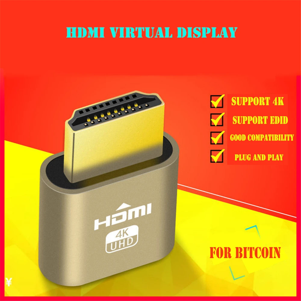 Hard Work Bits VGA Dummy Plug - Headless Display Emulator For Remote  Desktop & Crypto Mining, 1080P Resolution Reinforced Screwdriver Bits For  Stainless Steel