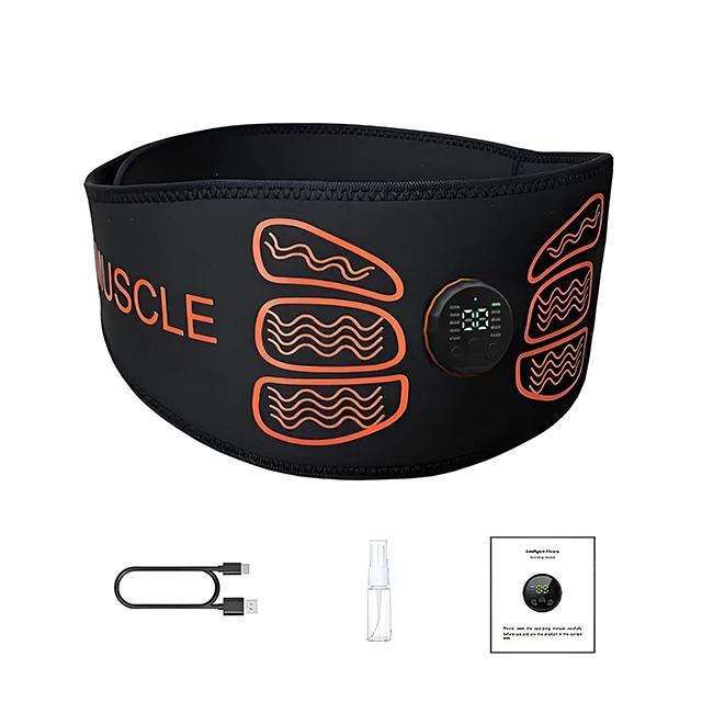 EMS Abdominal Muscle Toner & Waist Training Belt - USB Rechargeable Fitness Massager